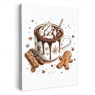 Tableau sur toile - Chocomel - Décoration - Gâteau - Hiver - Noël