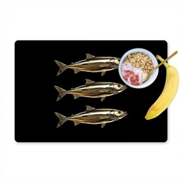 Sets de table - Poissons - Or - Noir