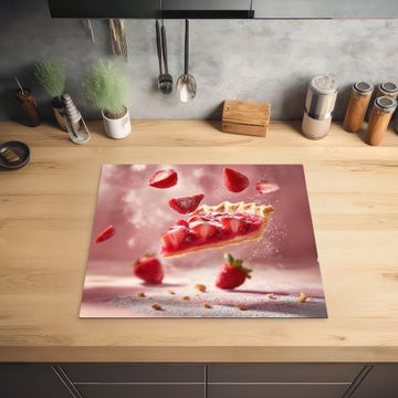 Protection plaque induction - Fraise - Gâteau - Aliments - Rose