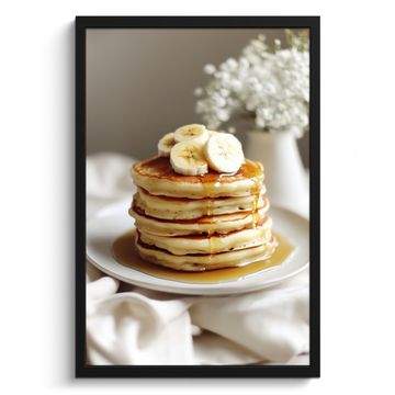 Cadre Photo - Crêpes - Banane - Sirop - Blanc - Beige