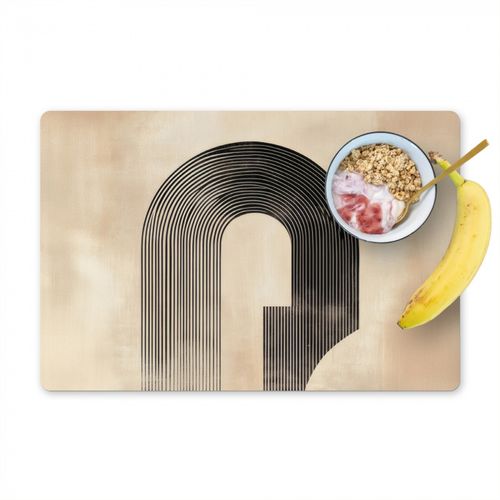 Sets de table - Noeud - Rayures - Minimaliste - Noir