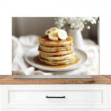 Fond de hotte - Crêpes - Banane - Sirop - Blanc - Beige