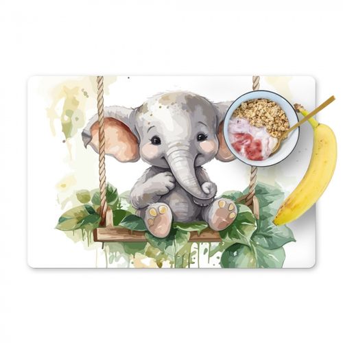 Sets de table - Eléphant - Animal - Enfants - Jungle - Chambre d'enfant - Chambre de bébé