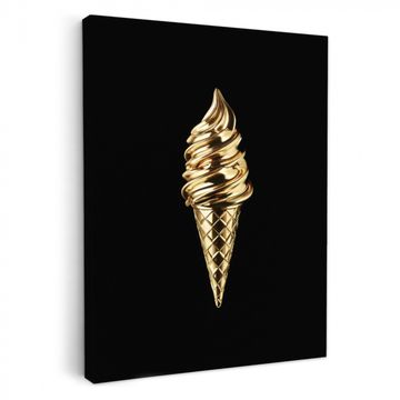 Tableau sur toile - Glace - Or - Noir - Alimentation