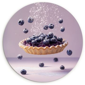 Tableau rond - Alimentation - Gâteau - Baies - Bleu