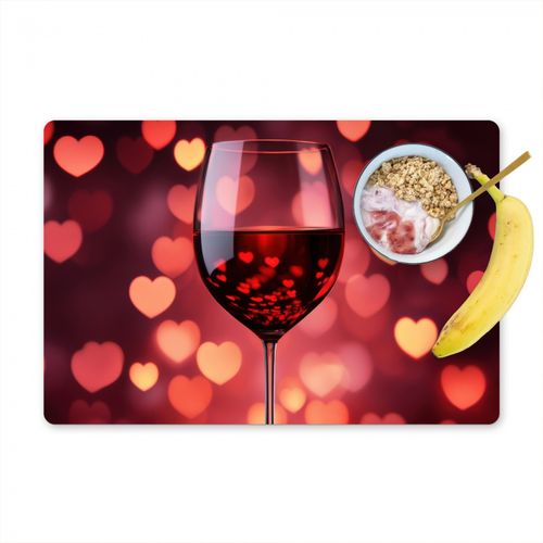 Sets de table - Rouge - Vin - Coeurs
