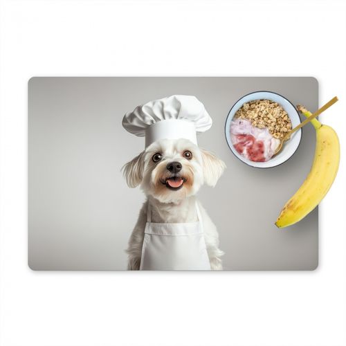 Sets de table - Chien - Blanc - Cuisinier