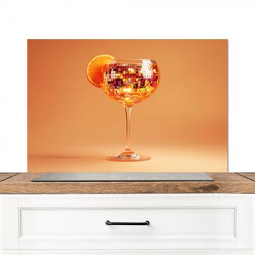 Fond de hotte - Boisson - Orange - Paillettes - Disco