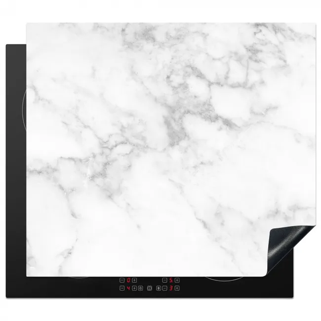 Protection plaque induction - L'élégance du marbre blanc