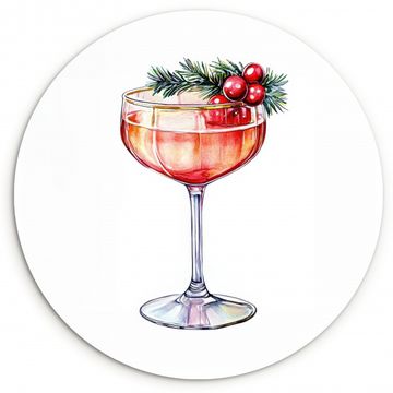 Tableau rond - Cocktail - Fête - Hiver - Décoration