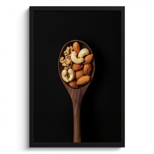 Cadre Photo - Bois - Noyer - Noir