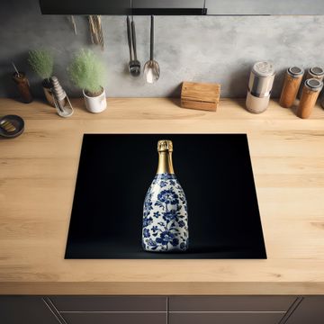 Protection plaque induction - Champagne - Fleurs - Or - Chic