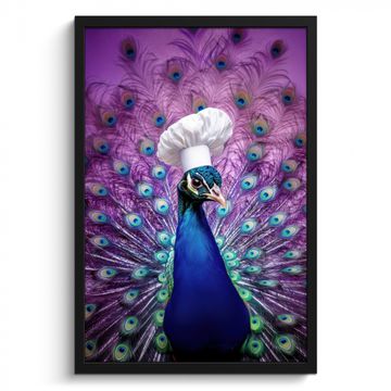 Cadre Photo - Paon - Toque - Cool - Violet