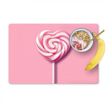 Sets de table - Bonbons - Sucettes - Coeur - Rose