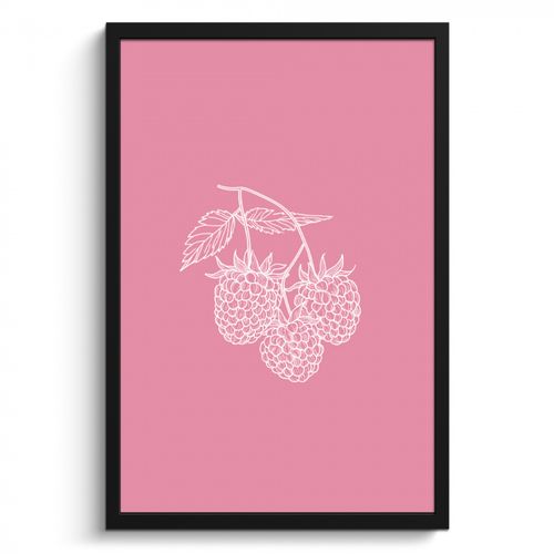 Cadre Photo - Framboises - Tige - Dessinée - Rose