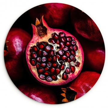 Tableau rond - Grenade - Rouge - Fruit