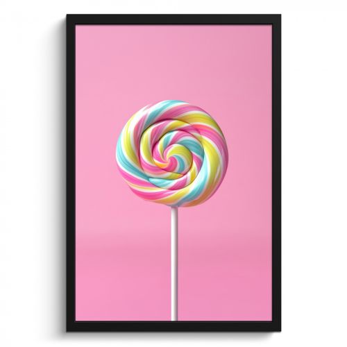 Cadre Photo - Sucette - Rose - Bonbon - Sucré