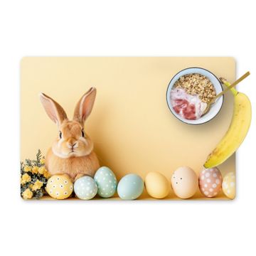 Sets de table - Oeufs - Lapin - Teintes pastel