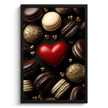 Cadre Photo - Macarons - Rouge - Coeur