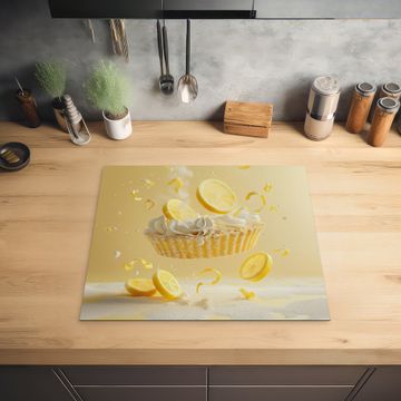 Protection plaque induction - Citron - Gâteau - Alimentaire - Jaune