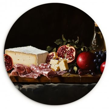 Tableau rond - Nature morte - Vintage - Buvette