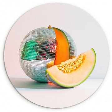 Tableau rond - Disco - Discoball - Melon - Pastel