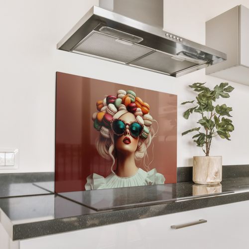 Fond de hotte - Femme - Macarons - Lunettes