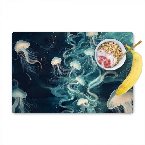 Sets de table - Méduse - Mer - Blanc - Vagues
