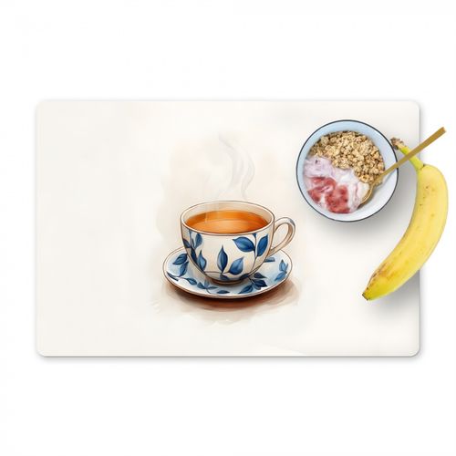 Sets de table - Tasse à thé - Feuilles - Bleu