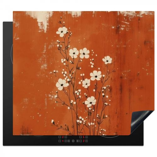 Fleurs - Blanc - Subtil - Couleur rouille
