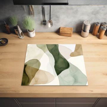 Protection plaque induction - Japandi - Abstrait - Vert