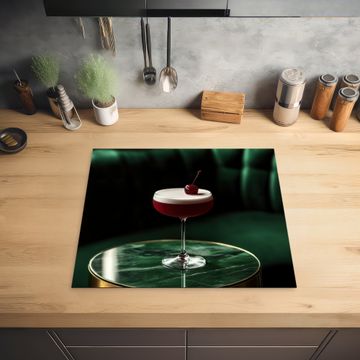 Protection plaque induction - Cerise - Cocktail - Rouge - Marbre