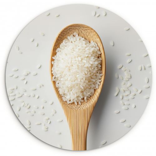 Tableau rond - Bois - Cuillère - Riz