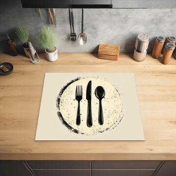 Protection plaque induction - Noir - Couverts - Rond