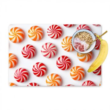 Sets de table - Bonbons - Motif - Rouge - Orange