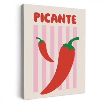 Tableau sur toile - Épicé - Poivrons - Rouge