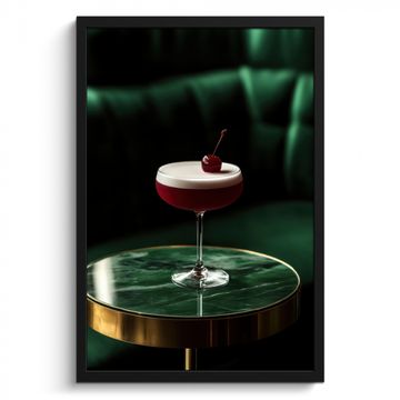 Cadre Photo - Cerise - Cocktail - Rouge - Marbre