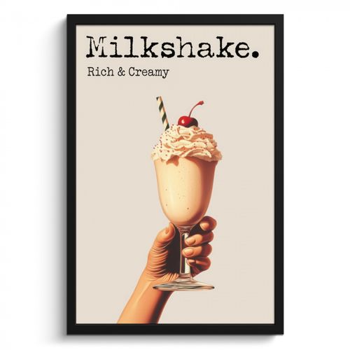 Cadre Photo - Milkshake - Cerise - paille