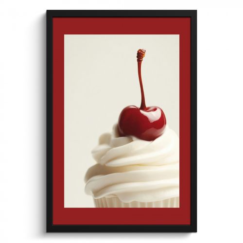 Cadre Photo - Cupcake - Cerise - Rouge