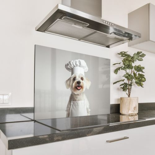 Fond de hotte - Chien - Blanc - Cuisinier