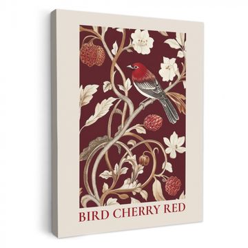 Oiseau - Bordeaux - Fleurs - Baies