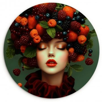 Tableau rond - Femelle - Fraises - Framboises - Mûres - Baies
