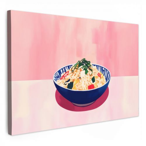 Tableau sur toile - Riz - Illustration - Bol - Légumes