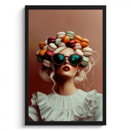 Cadre Photo - Femme - Macarons - Lunettes