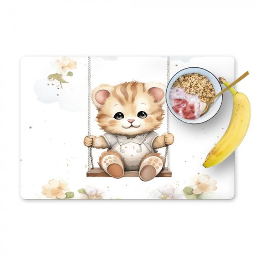 Sets de table - Ours - Bébé - Animal - Enfants - Chambre de bébé - Fleurs