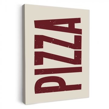 Tableau sur toile - Pizza - Vintage - Décoration - Japandi