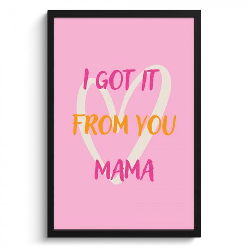 Maman - Citation - Coeur - Rose