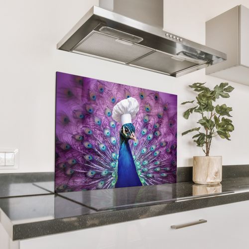 Fond de hotte - Paon - Chapeau de cuisinier - Cool - Violet