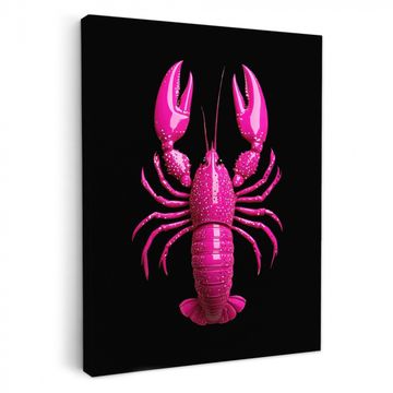 Tableau sur toile - Homard - Orange - Noir - Moderne