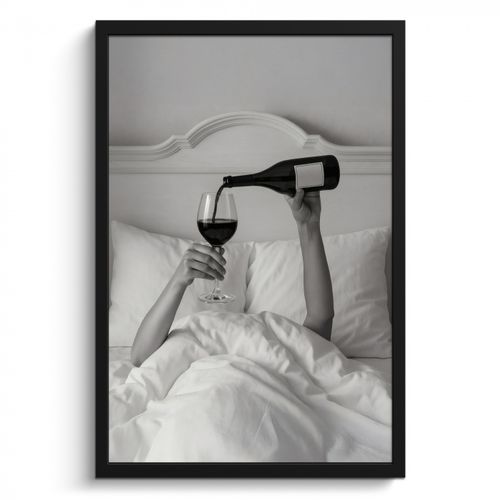 Cadre Photo - Draps - Bras - Vin - Verre